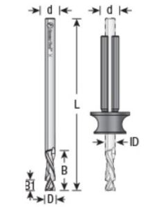 Solid Carbide 1/8" Compression Spiral Bit 3-Pc. Set