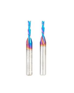 Amana Tool 46200-K-2 Spektra 1/8" x 1/4" x 2" 2FL SC Down-Cut Spiral Router Bit, 2/Pack