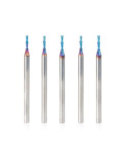 Amana Tool 46213-K-5 Spektra 1/16" x 1/8" x 2" 2FL SC Down-Cut Spiral Router Bit, 5/Pack