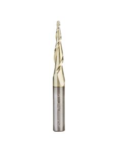 Amana Tool 46252-S 1/16" CNC Solid Carbide Tapered Angle Ball Tip Router Bit
