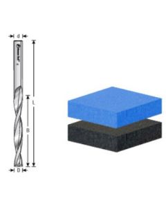 Solid Carbide Spiral Router Bits for Foam Cutting, Flat Bottom, Up-Cut