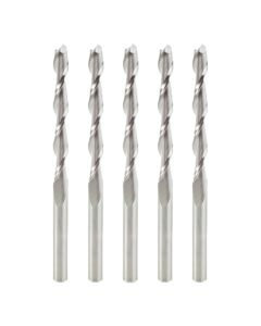 Amana Tool 46272-5, 1/4" x 1/4" x 4" 2FL SC Up-Cut Spiral Router Bit, 5/Pack