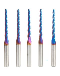 Amana Tool 46284-K-5 Spektra 1/8" Solid Carbide CNC Tapered Angle Ball Tip Router Bit, 5 Piece