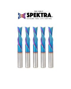 Amana Tool 46420-K-5 Spektra 3/8" x 3/8" x 3" 2FL SC Down-Cut Spiral Router Bit, 5/Pack