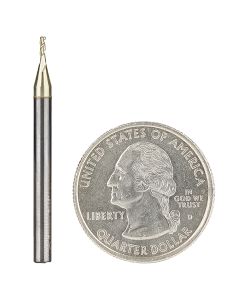 Amana Tool 46581 1mm Solid Carbide ZrN Coated Flat Bottom Tapered Angle Router Bit