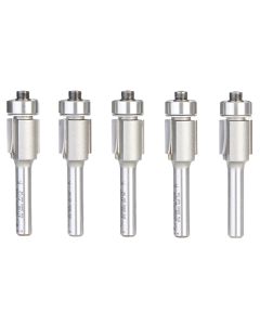 Amana Tool 47106-5 1/2" Carbide Tipped Flush Trim Router Bit Set, 5 Piece