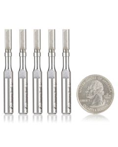 Amana Tool 47222-5, 3/16" x 1/4" x 2" 2FL CT Trim Plunge Router Bit, 5/Pack