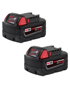 Milwaukee 48-11-1852 M18 Fuel RedLithium 18V XC 5.0Ah Extended Capacity Battery Pack, 2-Pack