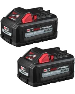 Milwaukee 48-11-1862 M18 18V Redlithium High Output 6.0Ah Batteries, 2 Pack