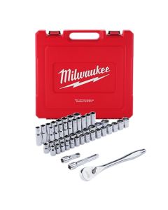 Milwaukee 48-22-9010, 47-Piece 1/2" Drive Ratchet & Socket Set