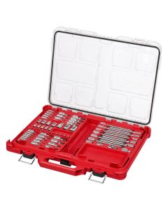 Milwaukee 48-22-9281, 67 Piece 1/4”, 3/8”, 1/2” Drive Torx Bit Socket Set With Packout Low-Profile Organizer