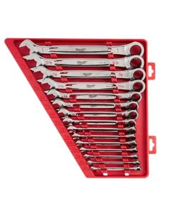 Milwaukee 48-22-9416, 15-Piece SAE Ratcheting Combination Wrench Set