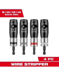 Milwaukee 48-32-6406, 4 Piece Solid Wire Stripper Set
