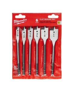 Milwaukee 49-22-0071 6 Piece 6" Spade Boring Bit Set