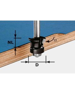 Festool 491026 1" HW Carbide Tipped Edge Trimming Chamfer Cutter