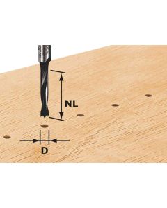 Festool 491067 1/4" HW Dowel Drill Router Bit
