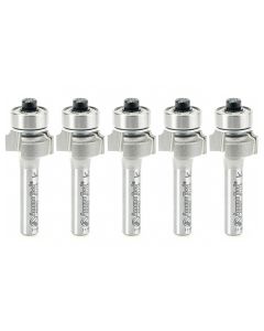 Amana Tool 49492-5, 5/8" x 1/4" x 1/16" 2FL CT Corner Round Router Bit, 5/Pack
