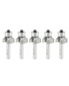 Amana Tool 49496-5, 3/4" x 1/4" x 1/8" 2FL CT Corner Round Router Bit, 5/Pack