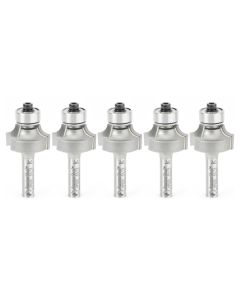 Amana Tool 49500-5, 7/8" x 1/4" x 3/16" 2FL CT Corner Round Router Bit, 5/Pack