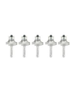 Amana Tool 49504-5, 1" x 1/4" x 1/4" 2FL CT Corner Round Router Bit, 5/Pack
