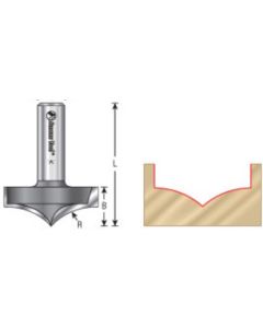 Plunge Ovolo Router Bits with Center Point