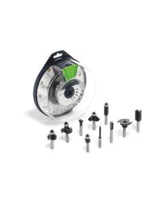 Festool 498979 8mm SHK 10-Piece Router Bit Storage Box Set