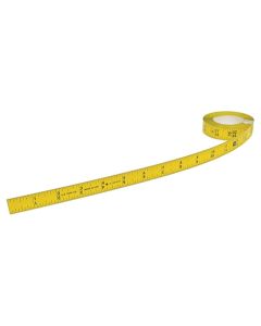 U.S. Tape 50011 3/4” x 25’ Yellow English Steel Adhesive Backed Bench Tape