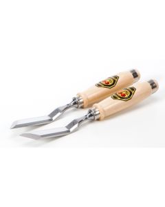 Two Cherries 5001820, 20mm Pair of Cranked & Skew Edge Wood Chisel