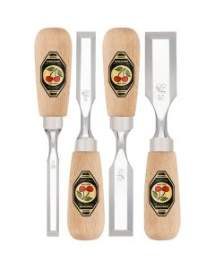 Two Cherries 5004574, Set of 4 Butt Chisel with Wooden Handle