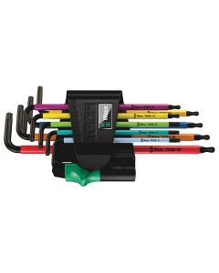 Wera 5073599001 967/9 Torx Bo Multicolour 1 SB L-key Bit Set for TamperProof Screws BlackLaser, 9 Piece