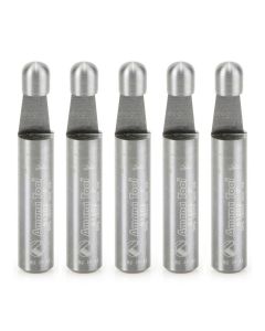 Amana Tool 51202-5, 1/4" x 1-1/2" 1FL SC Panel Pilot 7Deg Bevel Trim Router Bit, 5/Pack