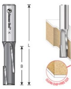 Opposite Shear Staggered Shear Tooth Plunge Router Bits