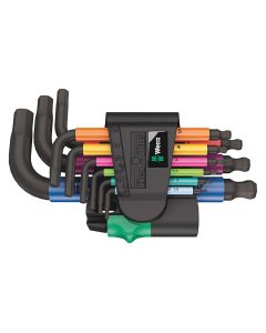 Wera 5133164001 950/9 Hex-Plus Metric Multicolour 2 L-key  BlackLaser Set, 9 Piece