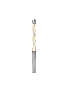 Amana Tool 51420-Z, 1/4" x 1/4" x 3-1/2" 2FL SC ZrN Aluminum Flush Trim Up-Cut Router Bit