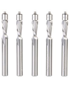 Amana Tool 51430-5 1/4" Solid Carbide InVectra Aluminum Laminate Trim Router Bit, 5 Piece
