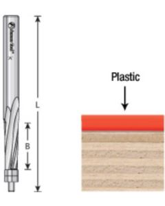 Solid Carbide Spiral Plastic Flush Trim Router Bit with Double Ball Bearing