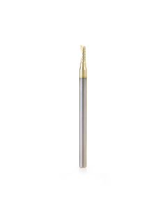 Amana Tool 51472-Z 1FL 3/32"D x 1/8"SHK Up-Cut Spiral O ZRN ALUMN Cutting Router Bit