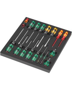 Wera Tools 5150101001, 18 PC 9710 Foam Insert Screwdriver Set