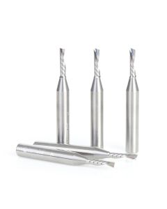 Amana Tool 51511-5, 1/8" x 1/4" x 2" 1FL SC Spiral 'O' Plastic Cutting Router Bit, 5/Pack