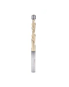 Amana Tool 51520-Z, 1/4" x 3-1/2" ZrN Down-Cut ALUM Cutting Flush Trim Router Bit