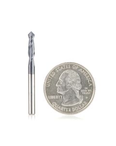 Amana Tool 51650, 1/8" x 1/8" x 1-1/2" 2FL 90 Deg SC AlTiN Router Bit