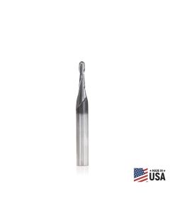 Amana Tool 51911, 1/8" x 1/4" x 2" 2FL SC AlTiN Ball Nose End Mill