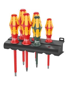 Wera Tools 5347777001, 6 PC Series 100 Kraftform Plus 160 i/168 i/6 Rack Screwdriver Set 