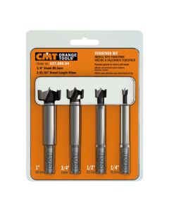 CMT Tools 537.000.04, 4-Piece 3/8" RH Forstner Bit Set