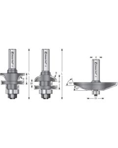 Historical Shaker Door Raised Panel Router Bits