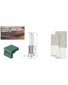 Bowl & Sink Trim Router Bits w/ Ultra-Glide Ball Bearing Guide