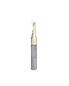 Amana Tool 57353-Z, 3/16" x 1/4" x 1/2" 1FL SC ZrN Up-Cut Improve Aluminum Router Bit