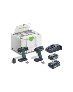 Festool 577615, TID18 HPC 4,0I-Set Cordless Drill Combo Kit