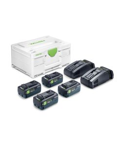 Festool 578947, SYS 18V 4xTBX8/2xSCA16 18V 4 Battery TBLS Energy Set
