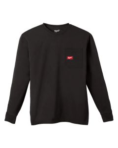 Milwaukee 606B-L, Gridiron Pocket Black T-Shirt with Long Sleeve - L